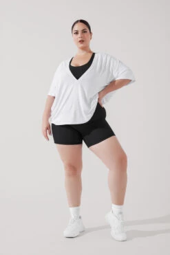 Daring Deep V Tee - White -Popflex Clothing Shop DaringDeepVTee White B1025 1867 Edit