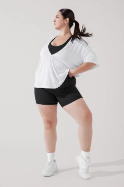 Daring Deep V Tee - White -Popflex Clothing Shop DaringDeepVTee White B1025 1872 Edit