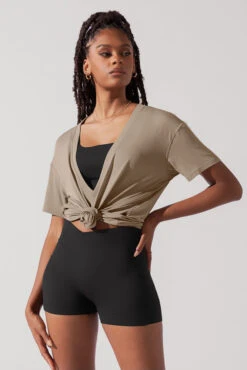 Daring Deep V Tee - Shiitake -Popflex Clothing Shop DarlingDeepVTee Shitake B1025 0054 Edit 58c41340 e855 4454 a992 1693f03304bd