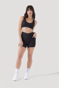 Crisscross Hourglass® Midi Shorts With Pockets (Ribbed) - Dark Charcoal 12 Crisscross Hourglass® Midi Shorts With Pockets (Ribbed) - Dark Charcoal -Popflex Clothing Shop Deep Darling Bra 1028 CCHG Midi Shorts Dark Charcoal Ribbed 4015 0487