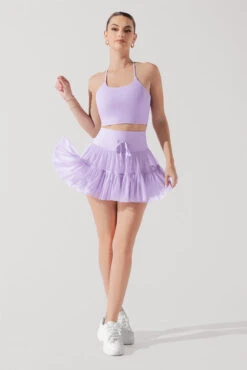 Pirouette Tiered Skort - Digital Lavender -Popflex Clothing Shop FlexyCrop DigitalLavender A1010 1372 Edit