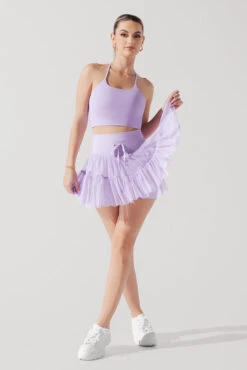 Pirouette Tiered Skort - Digital Lavender -Popflex Clothing Shop FlexyCrop DigitalLavender A1010 1374 Edit