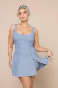 Tie-Breaker Superdress™ - Blue Storm -Popflex Clothing Shop Headband L1009 Tie BreakerSuperdress BlueStorm 6045 02503