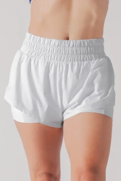 High Waisted Supershort™ - White -Popflex Clothing Shop HighWaistedSupershort White4012 0068 Edit 1