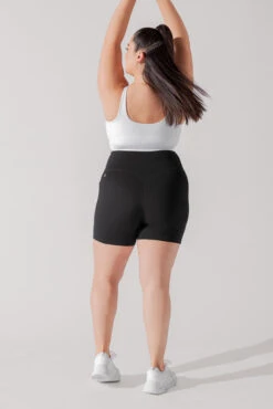 Crisscross Hourglass® Midi Short With Pockets - Black -Popflex Clothing Shop HourglassMidiShort Black D1001C 5 00351 Edit