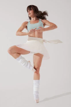 Juliet Wrap Skort - Coconut Cream -Popflex Clothing Shop JulietBalletSkort CoconutCream H1009 2859 Edit