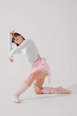 Juliet Wrap Skort - Petal Pink -Popflex Clothing Shop JulietBalletSkort PetalPink H1009 3273 Edit