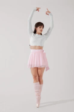 Juliet Wrap Skort - Petal Pink -Popflex Clothing Shop JulietBalletSkort PetalPink H1009 3300 Edit