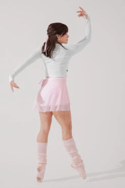 Juliet Wrap Skort - Petal Pink -Popflex Clothing Shop JulietBalletSkort PetalPink H1009 3312 Edit