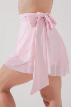 Juliet Wrap Skort - Petal Pink -Popflex Clothing Shop JulietBalletSkort PetalPink H1009 3336 Edit