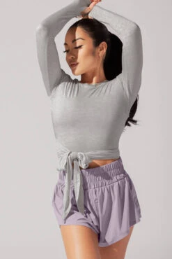 Bow Back Long Sleeve - Heather Grey -Popflex Clothing Shop June7POPFLEXPhotoshootArleneOutfit21005 Edit 1 3076bffa 5c73 4012 928d 71a99fed015d