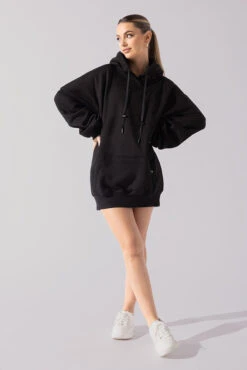 Long Cloud Hoodie - Black -Popflex Clothing Shop Long Cloud Hoodie Black B1002 0325copy