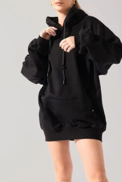 Long Cloud Hoodie - Black -Popflex Clothing Shop Long Cloud Hoodie Black B1002 0350 Editcopy