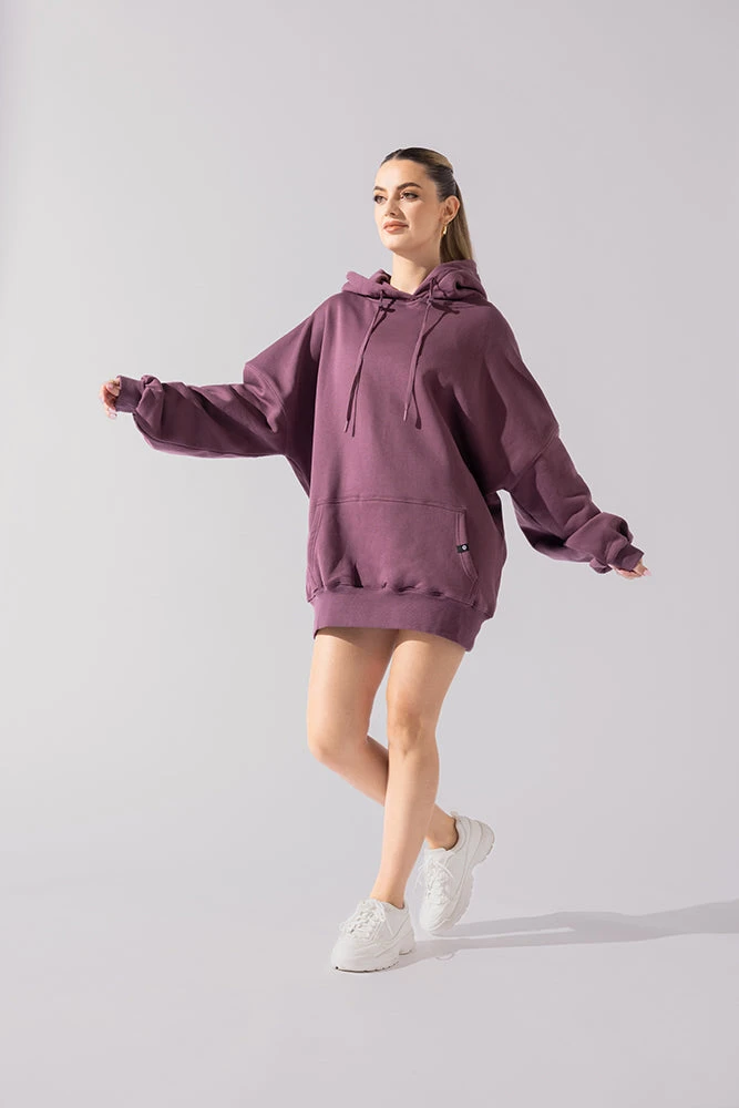 Long Cloud Hoodie - Deep Plum 8 Long Cloud Hoodie - Deep Plum - Image 8