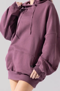 Long Cloud Hoodie - Deep Plum 12 Long Cloud Hoodie - Deep Plum -Popflex Clothing Shop Long Cloud Hoodie Plum B1002 0032copy