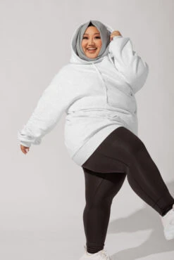 Long Cloud Hoodie - Light Heather Grey 17 Long Cloud Hoodie - Light Heather Grey -Popflex Clothing Shop NOORoutfit1 40520 Edit