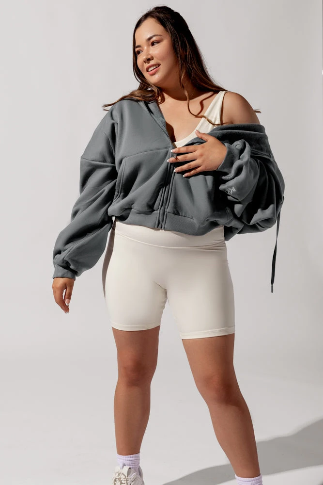 Zip Cloud Hoodie - Smoke 2 Zip Cloud Hoodie - Smoke - Image 2