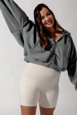 Zip Cloud Hoodie - Smoke 11 Zip Cloud Hoodie - Smoke -Popflex Clothing Shop OPF0190 Edit