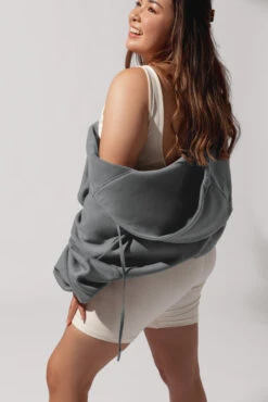 Zip Cloud Hoodie - Smoke 12 Zip Cloud Hoodie - Smoke -Popflex Clothing Shop OPF0876 Edit