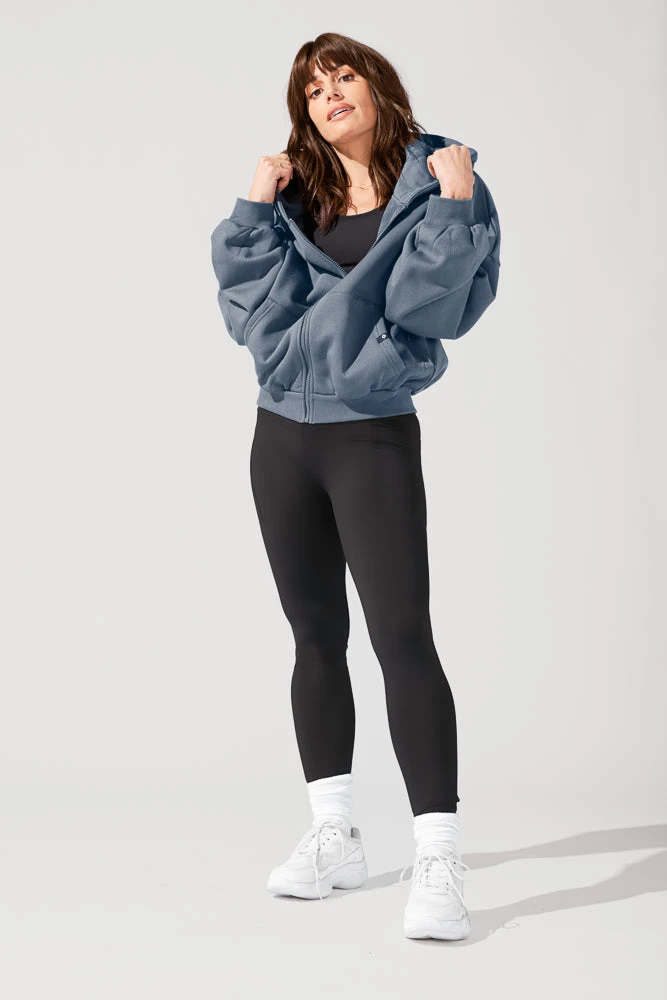 Zip Cloud Hoodie - Denim Blue 4 Zip Cloud Hoodie - Denim Blue - Image 4