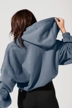 Zip Cloud Hoodie - Denim Blue 12 Zip Cloud Hoodie - Denim Blue -Popflex Clothing Shop OPF1836 Edit