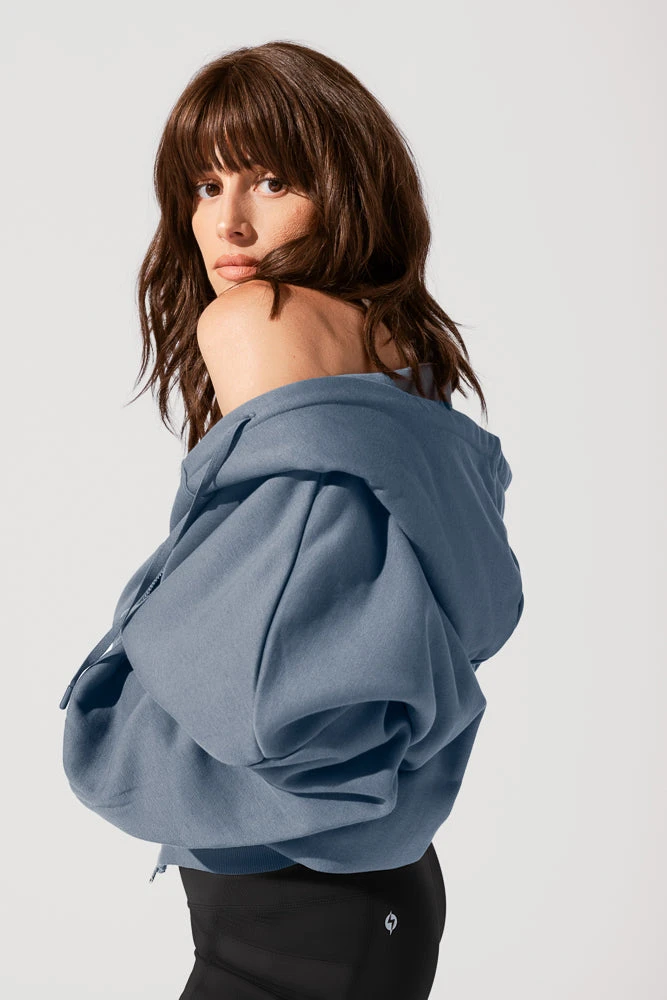 Zip Cloud Hoodie - Denim Blue 7 Zip Cloud Hoodie - Denim Blue - Image 7