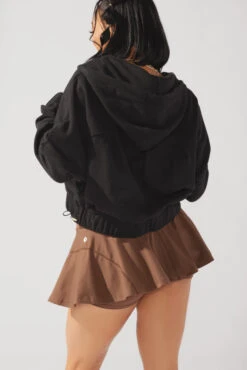 Half Zip Warm Up Hoodie - Black 11 Half Zip Warm Up Hoodie - Black -Popflex Clothing Shop OPF3585 Edit