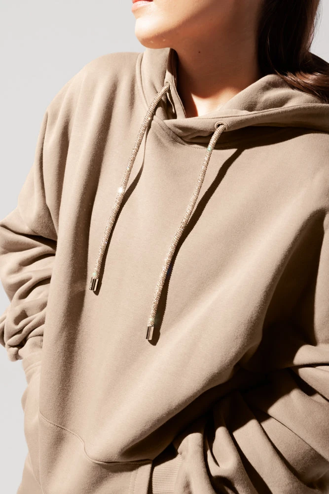 Shimmer Pullover Cloud Hoodie - Milk Tea 4 Shimmer Pullover Cloud Hoodie - Milk Tea - Image 4