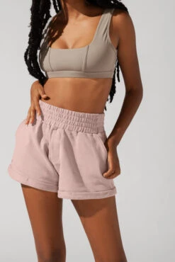 Ooey Gooey Lounge Shorts With Pockets - Ballet Slipper -Popflex Clothing Shop OPF7327 Edit