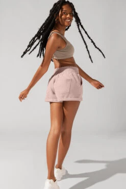 Ooey Gooey Lounge Shorts With Pockets - Ballet Slipper -Popflex Clothing Shop OPF7362 Edit