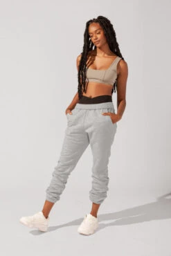 Cloud Rollover Sweatpant - Heather Grey -Popflex Clothing Shop OPF8294 Edit a6b18972 ea15 4f4d ae84 eb0366338ac4