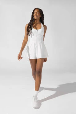 Matchpoint Workout Dress With Zipper - White 13 Matchpoint Workout Dress With Zipper - White -Popflex Clothing Shop OPF8892 Edit