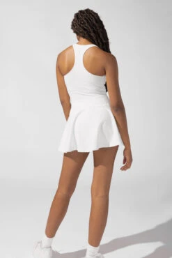 Matchpoint Workout Dress With Zipper - White 14 Matchpoint Workout Dress With Zipper - White -Popflex Clothing Shop OPF8903 Edit