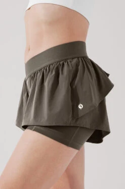 On The Run Ruffle Short - Deep Olive -Popflex Clothing Shop OntheRunRuffleShort BlackOlive 4017 1276 Edit 181bfa7a aec5 4ded b9d9 fb343afaa2bc