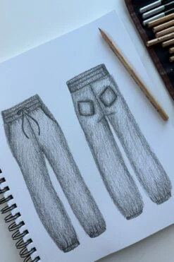 Ooey Gooey Jogger - Ballet Slipper -Popflex Clothing Shop OoeyGooeyJoggerSketchPopflex