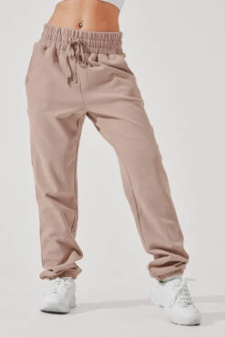 Ooey Gooey Sweatpant - Soft Beige -Popflex Clothing Shop OoeyGooeySweatpants BalletSlipper C1021 3675 Edit