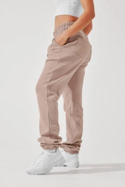 Ooey Gooey Sweatpant - Soft Beige -Popflex Clothing Shop OoeyGooeySweatpants BalletSlipper C1021 3689 Edit