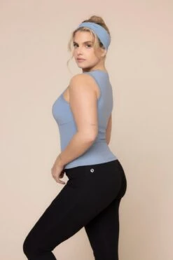 Peekaboo Crew Tank - Blue Storm -Popflex Clothing Shop Peek a booCrewTank BlueStorm B1024 03057