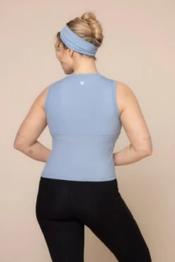 Peekaboo Crew Tank - Blue Storm -Popflex Clothing Shop Peek a booCrewTank BlueStorm B1024 03068