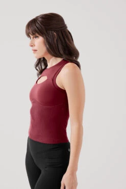 Peekaboo Crew Tank - Crimson -Popflex Clothing Shop PeekabooCrewTank Crimson B1024 0392 Edit c7aa3959 ae2a 4b85 ab65 b13935a27232