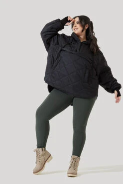 Pillow Packable Puffer Jacket - Black -Popflex Clothing Shop Pillow Packable Puffer Jacket Black E1006 3589