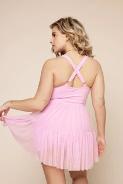 Corset Pirouette Dress - Bubblegum -Popflex Clothing Shop PirouetteDress Bubblegum F1000 02084 Edit