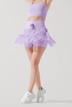 Pirouette Tiered Skort - Digital Lavender -Popflex Clothing Shop PirouetteSkort DigitalLavender 6064 1439 Edit