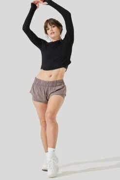 Refine Long Sleeve Top - Black -Popflex Clothing Shop Refine Long Sleeve Top Black B1013 2899