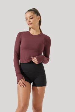 Refine Long Sleeve Top - Rose Clay -Popflex Clothing Shop Refine Long Sleeve Top Desert Clay B1013 0897