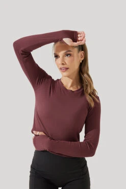 Refine Long Sleeve Top - Rose Clay -Popflex Clothing Shop Refine Long Sleeve Top Desert Clay B1013 0923