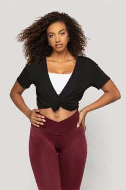 Reversible Deep V Tee - Black -Popflex Clothing Shop Reversible Deep V Tee Black B1015 01622