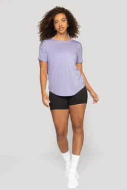 Reversible Deep V Tee - Lavender -Popflex Clothing Shop Reversible Deep V Tee Sky Blue B1015 00721