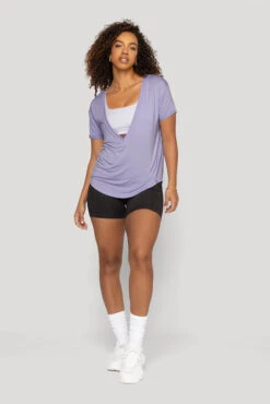 Reversible Deep V Tee - Lavender -Popflex Clothing Shop Reversible Deep V Tee Sky Blue B1015 00756