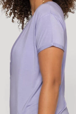 Reversible Deep V Tee - Lavender -Popflex Clothing Shop Reversible Deep V Tee Sky Blue B1015 00780